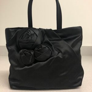 Prada Satin Rosette Mini Tote in Black BN1660